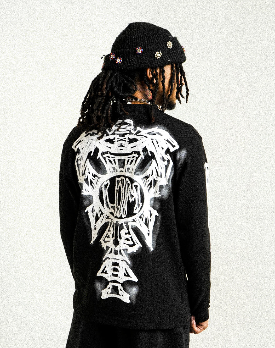 “Skelly” Thermal Shirt - Black