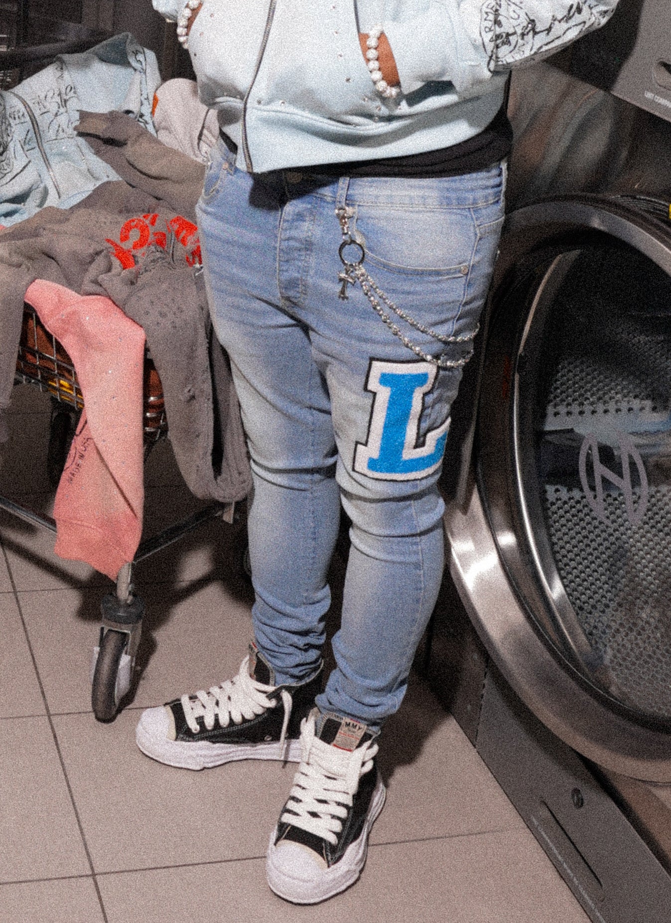 Varsity Jeans - Baby Blue