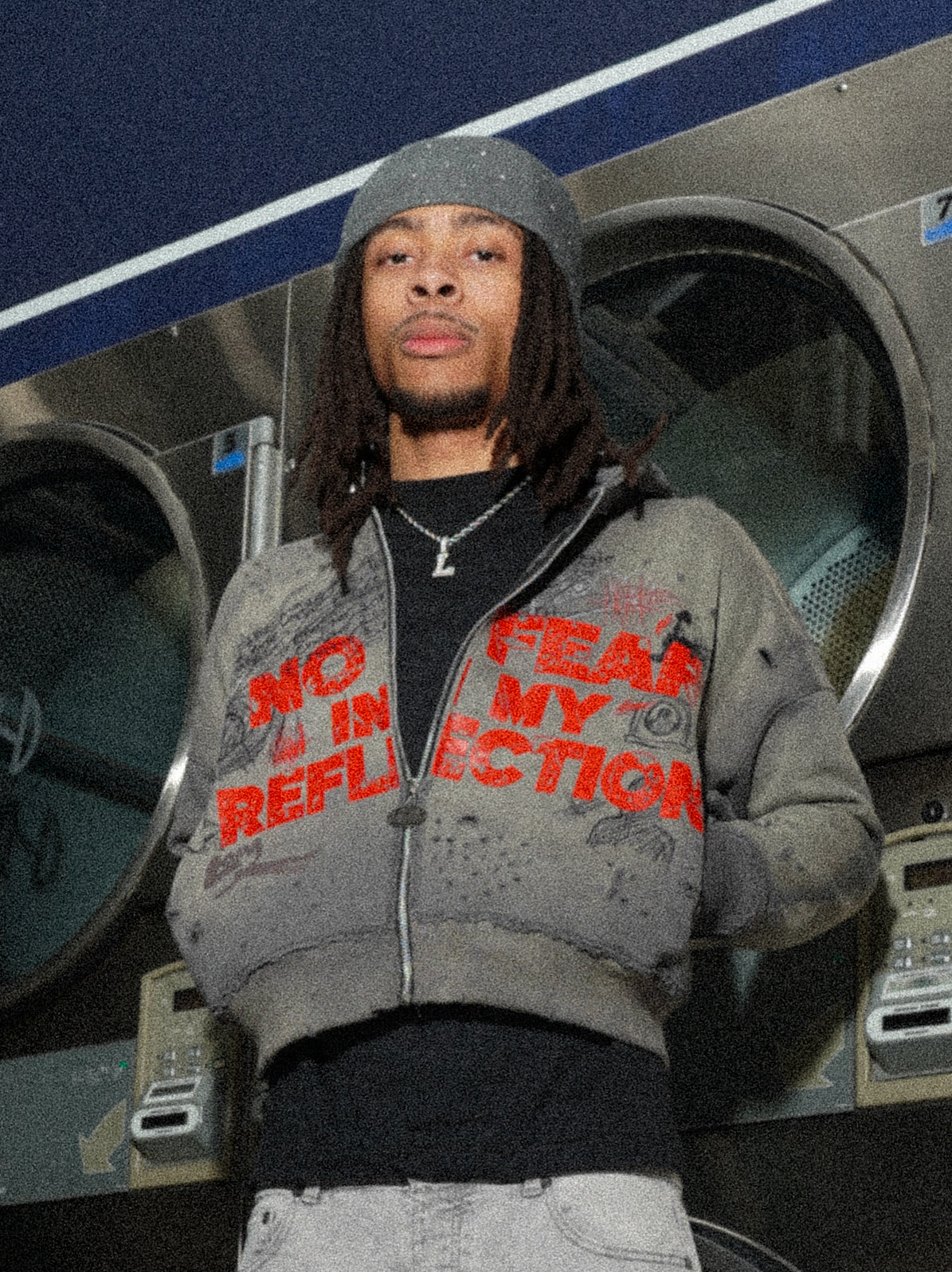 “No Fear” Hoodie - Grey