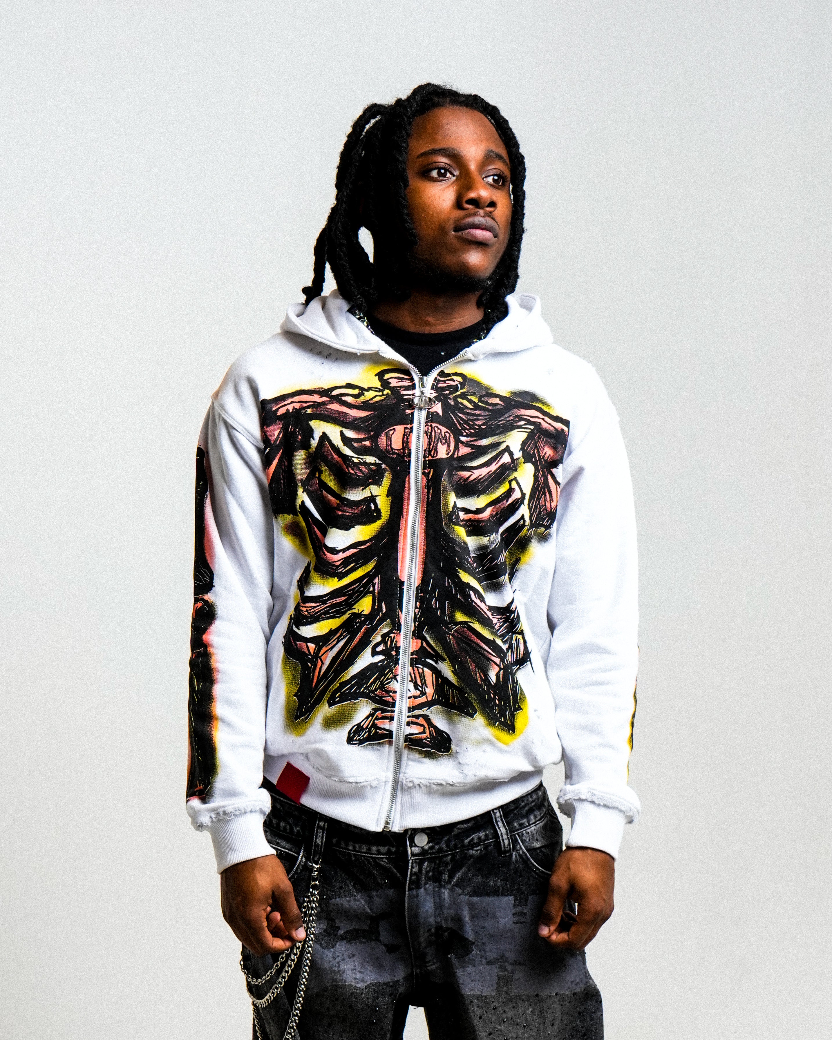“Bone” Hoodie - White