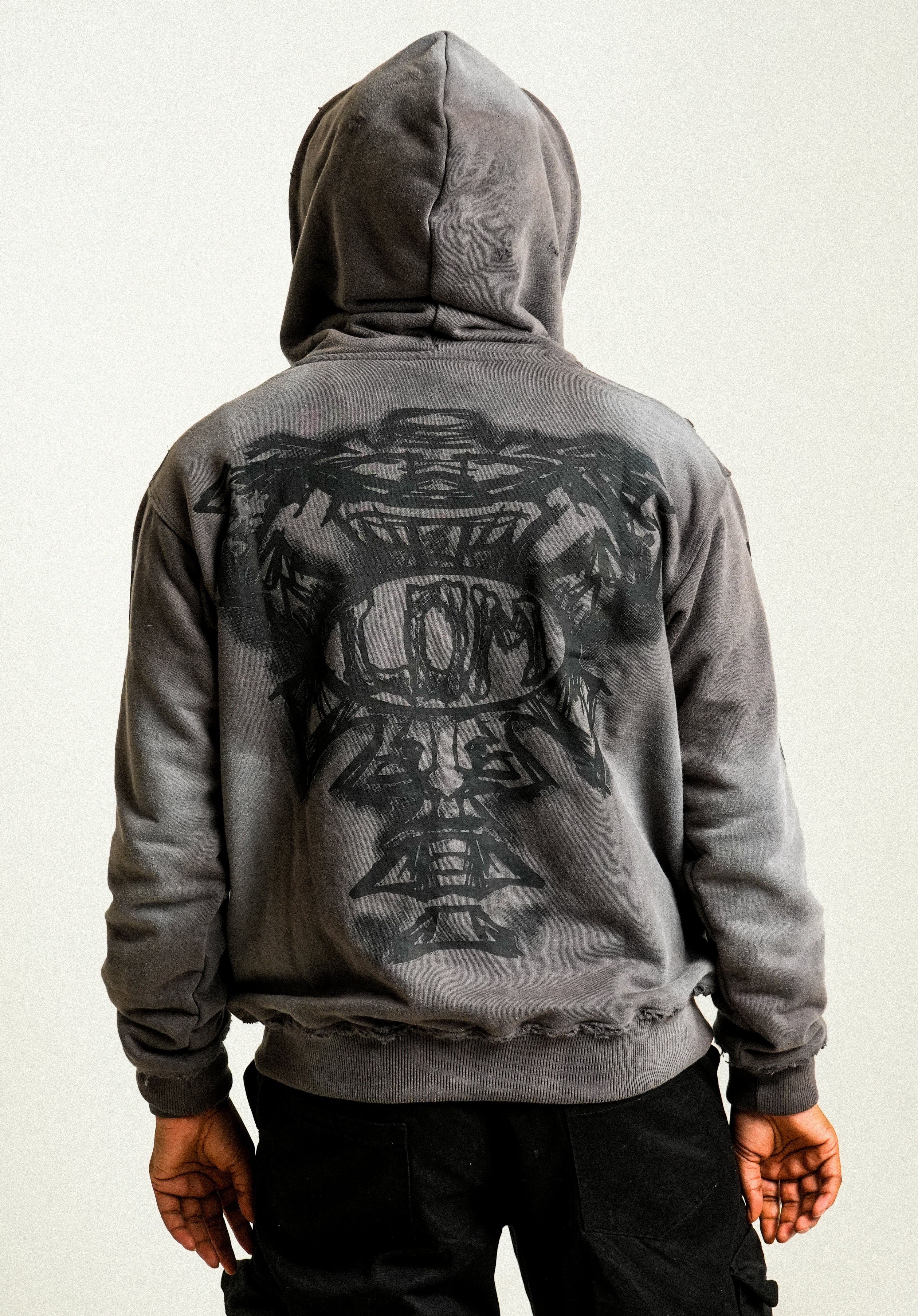 “Bone” Hoodie - Grey