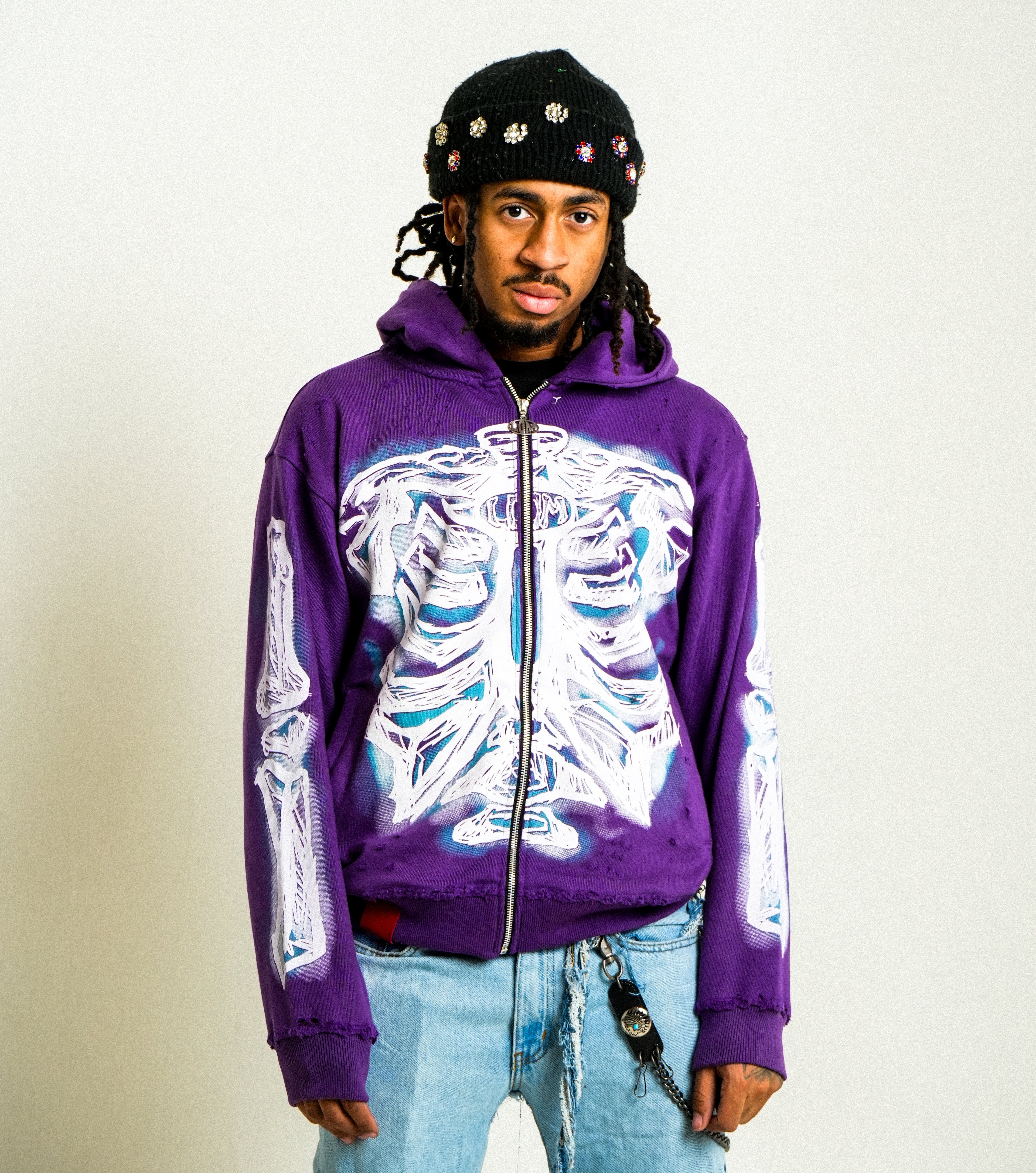 “Bone” Hoodie - Purple